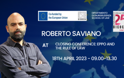 Roberto Saviano at closing conference: Eppo and the rule of law